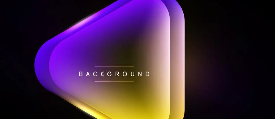 Abstract gradient shape dominates dark space. Purple, yellow hues blend smo.. イラスト素材