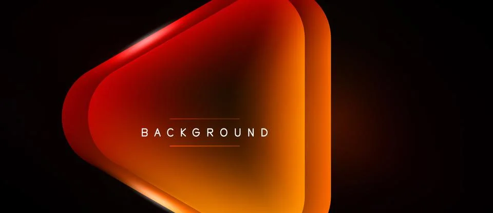 Abstract gradient shape, orange hues, dark background. Text reads background, Illustrazione stock