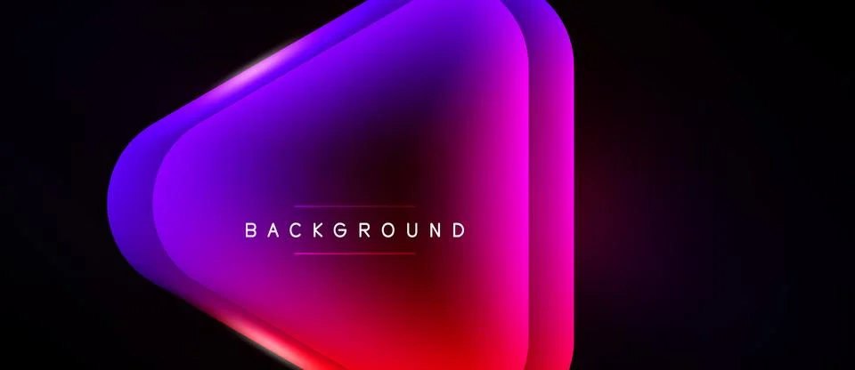 Abstract gradient shape over black background. Vibrant purple, pink, red hues Illustrazione stock