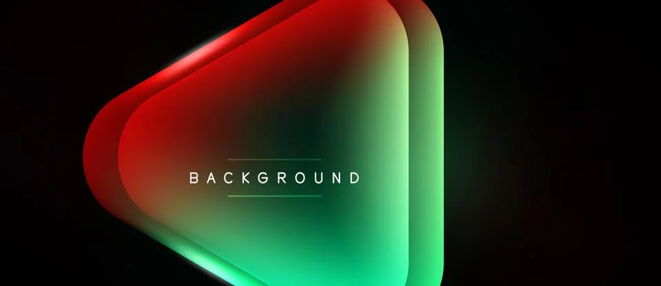 Abstract gradient shape. Red transitions to green. Black background provides 스톡 일러스트