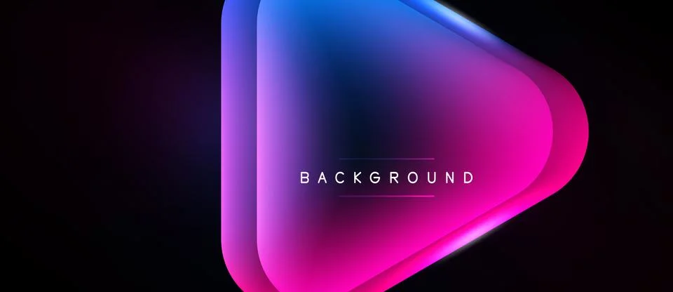 Abstract gradient shape, vibrant colors, dark background. Modern design eleme Stock Illustration
