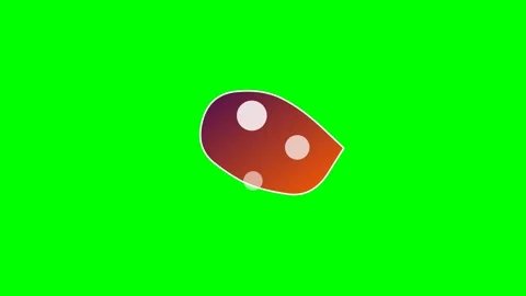 Abstract gradient shape with white circles on a vivid green background Stock Footage 340904110