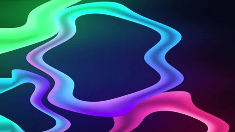 Abstract Gradient Shapes on Black Background Video stock 289124296