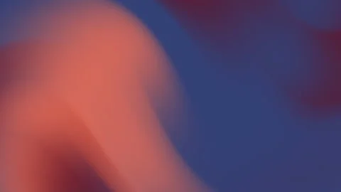 Abstract Gradient Shapes Flowing in Soft Blue and Coral Background Video stock 334849368