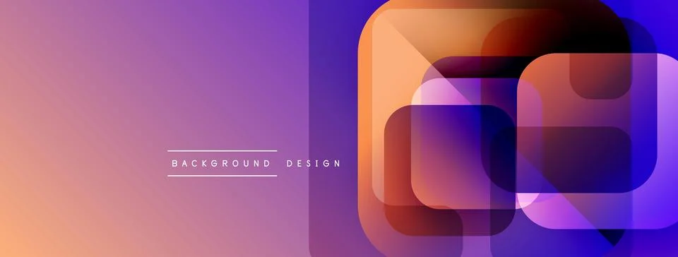 Abstract gradient shapes overlap creating modern visual effect. Soft colors Illustrazione stock