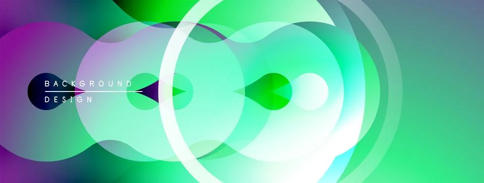 Abstract gradient shapes overlap, creating vibrant visual effect. Modern design 스톡 일러스트