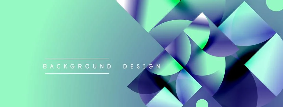 Abstract gradient shapes overlap, creating dynamic visual effect. Teal, Ilustración de archivo