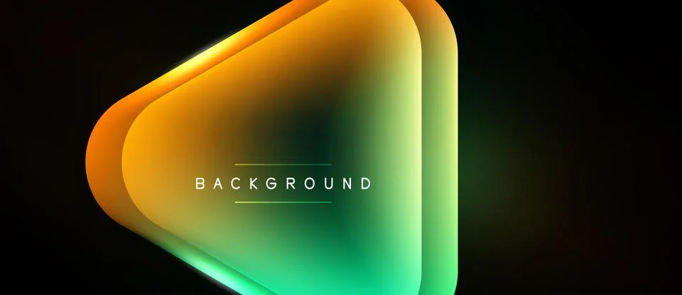 Abstract gradient shapes overlap, creating vibrant color flow. Text reads Stock Illustration