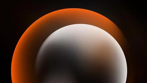 Abstract gradient shapes overlap, creating soft arc. Orange blends into white Stock Illustration