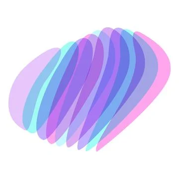 Abstract gradient shapes overlapping creating vibrant translucent pattern Stock Illustration