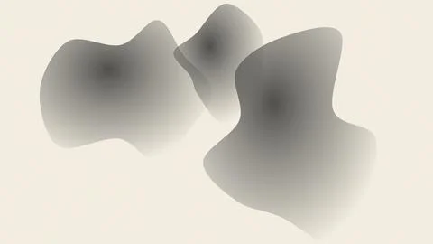 Abstract gradient shapes in soft gray tones Stock Illustration