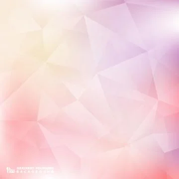 Abstract gradient soft color pink and purple background polygon pattern. Stock Illustration