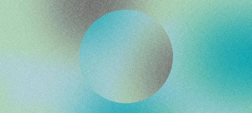 Abstract gradient sphere with grainy texture background Stock Illustration