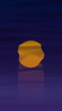 Abstract Gradient Sphere with Horizontal Lines in Dark Background Stock Illustration