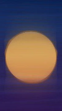 Abstract Gradient Sphere with Horizontal Lines in Dark Background Stock Illustration