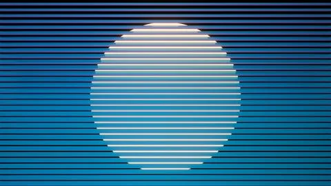 Abstract Gradient Sphere with Horizontal Lines in Dark Background Stock Illustration