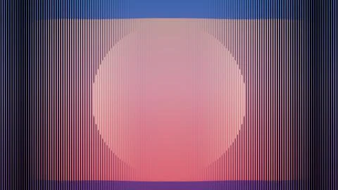Abstract Gradient Sphere with Horizontal Lines in Dark Background Stock Illustration