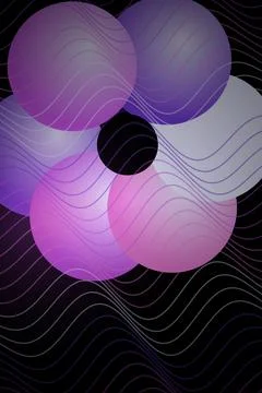 Abstract Gradient Spheres on Wave Pattern Stockfoto's