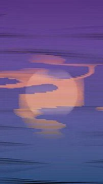 Abstract Gradient Sunset with Ripple Texture Stock Illustration