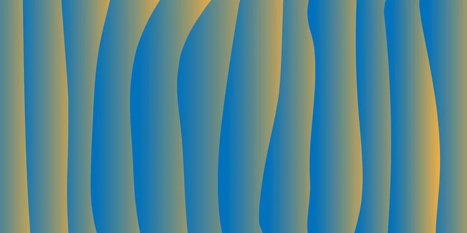 Abstract gradient surface design with 3D effect smooth yellow and dark blue.. Stock Illustration