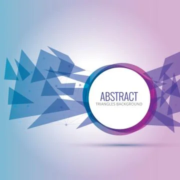 Abstract Gradient Triangle Background Stock Illustration
