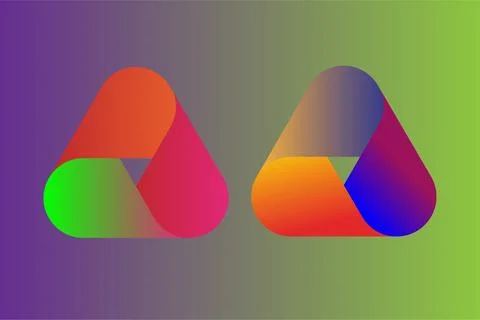 Abstract Gradient Triangle Logo Shapes Modern Geometric Illustration
