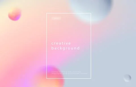 Abstract gradient vector background. Minimal pattern banner with 3d wave liquid Stock Illustration