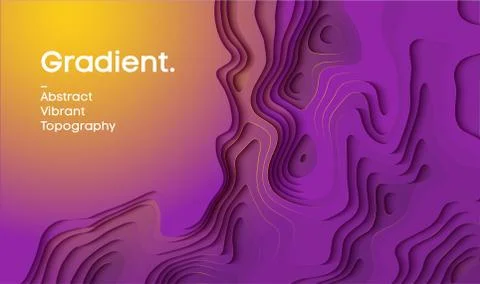 Abstract gradient vector background. Paper cut 3d background in yellow and イラスト素材