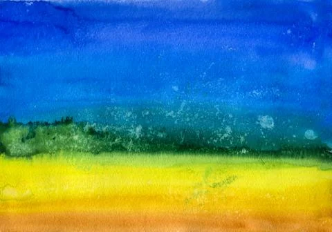 Abstract Gradient Watercolor Background Stock Illustration