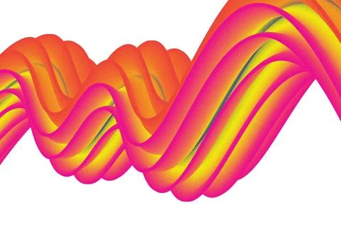 Abstract Gradient Wave Background  Pink and Orange Flowing Ribbon Design Ilustración de archivo