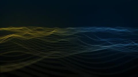 Abstract gradient wave background. Technology big data background. Motion of  Stock Illustration