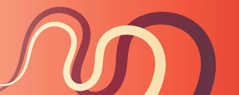 Abstract gradient wave bold multicolored wavy stripes line web background イラスト素材