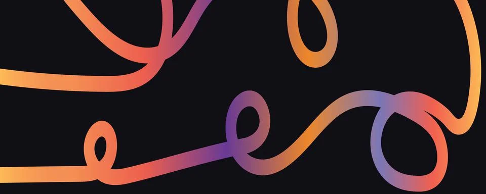 Abstract gradient wave bold multicolored wavy stripes line web background Stock Illustration