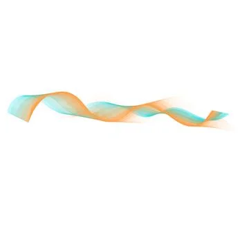 Abstract Gradient Wave - Colorful Flowing Ribbon in Red Blue Orange Purple Stock Illustration