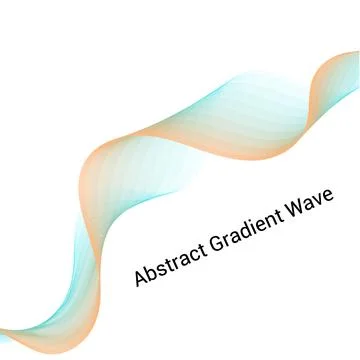 Abstract Gradient Wave - Colorful Flowing Ribbon in Red Blue Orange Purple Stock Illustration