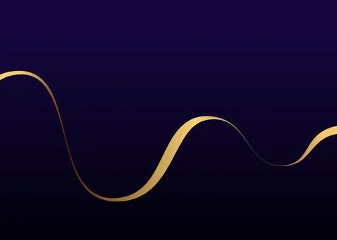 Abstract gradient with wave gold line background. Curve dark pattern. Vector 스톡 일러스트