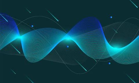 Abstract gradient wave lines background. Stock Illustration