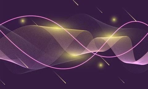 Abstract gradient wave lines background. Stock Illustration