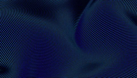 Abstract gradient wave of particles. Digital background. Futuristic vector Illustrazione stock