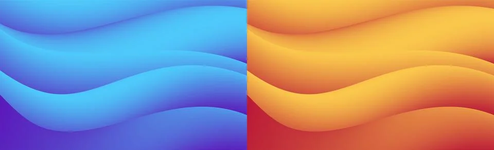 Abstract gradient wave vibrant blue backgroud Stock Illustration