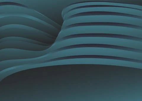 Abstract gradient waves background and folds. 3D illustration in gentle paste Stock-Illustration