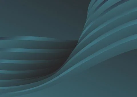 Abstract gradient waves background and folds. 3D illustration in gentle paste イラスト素材