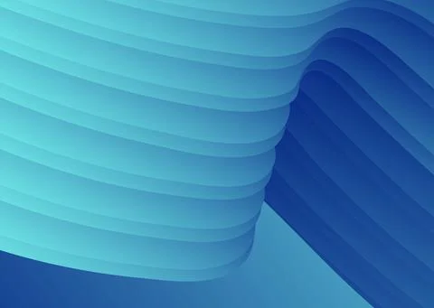 Abstract gradient waves background and folds. 3D illustration in gentle paste イラスト素材