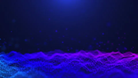 Abstract gradient waves background animation. Blue and purple digital waves Stock Footage 239835080