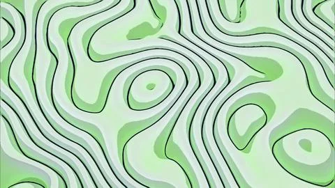 Abstract gradient waves background. Design. Green tones of transforming curves. Stock Illustration