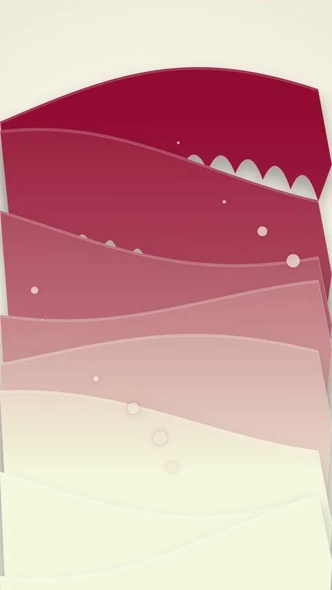 Abstract Gradient Waves Background with Soft Bubbles and Red Pink Beige Tones Stock Footage 347697597