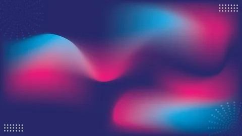 Abstract Gradient Waves With Blue and Purple Colors in Motion Stock Illustration