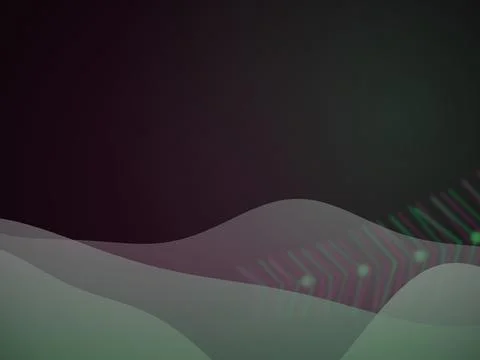 Abstract Gradient Waves with Data Streams Stock Photos