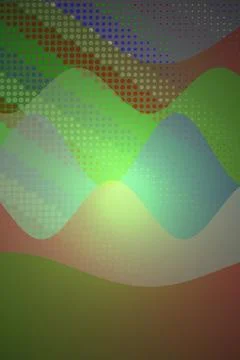 Abstract Gradient Waves with Dot Pattern Stock Photos