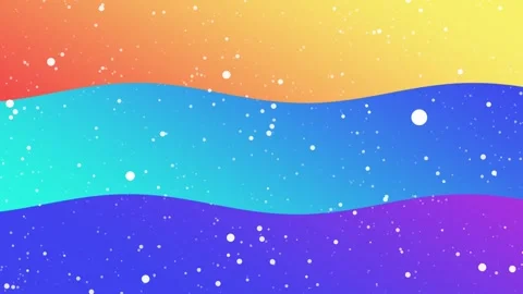 Abstract Gradient Waves With Floating Particles Animation Stock Footage 335668007